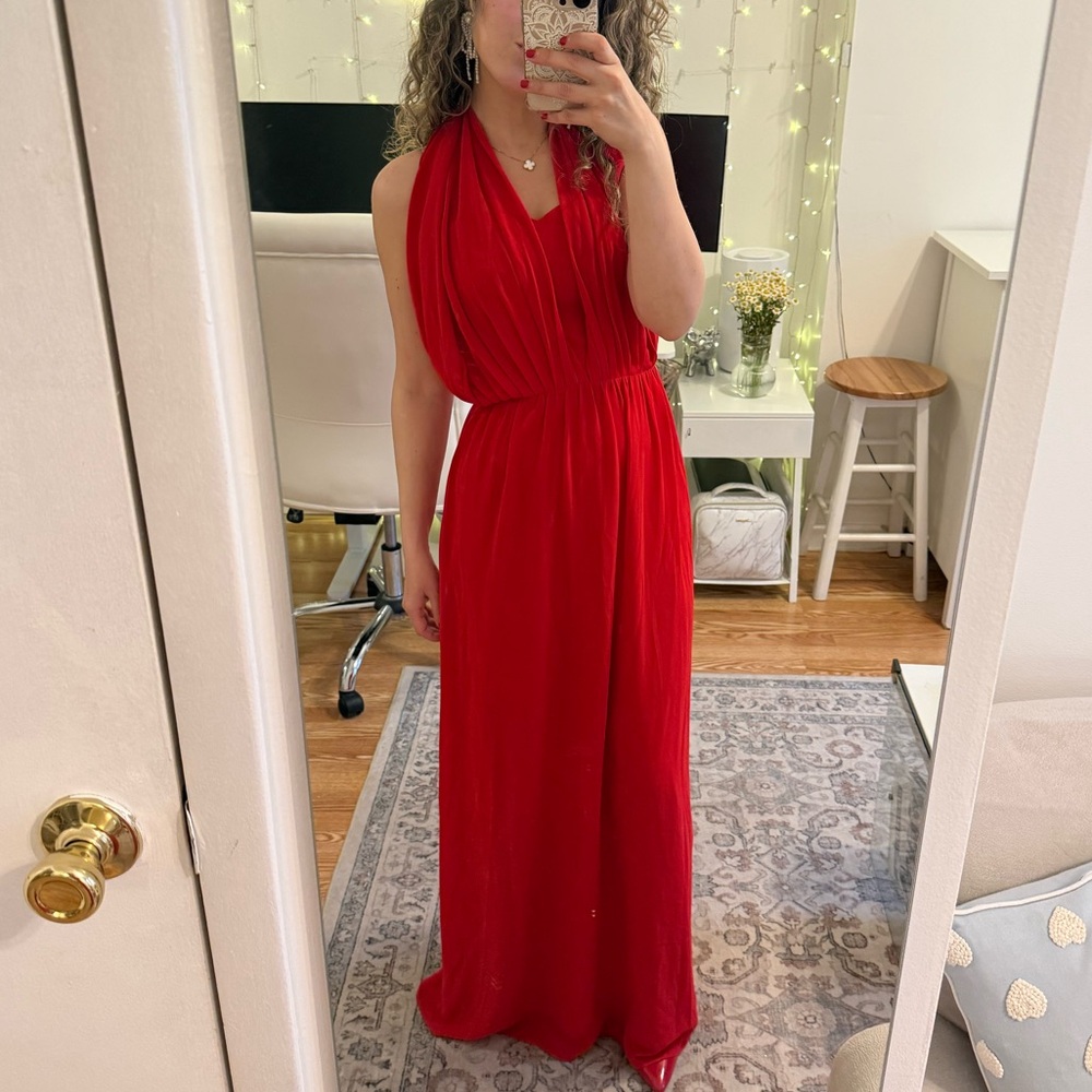 Red Chiffon Prom Dress